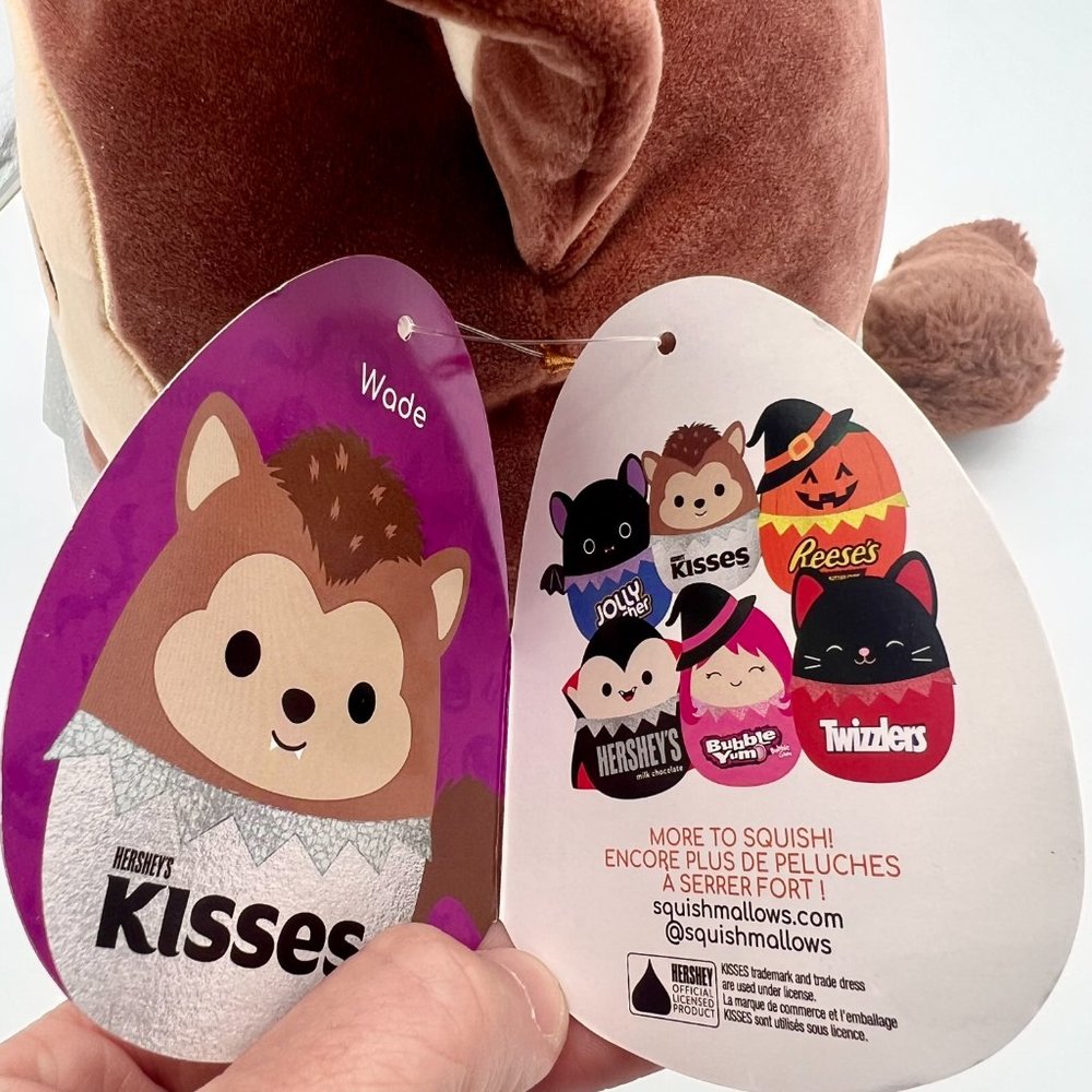 NWT 🥀 12" Wade the Hershey's Kiss Wolf Squishmallow - Picture 2 of 10